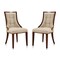 Manhattan Comfort Fifth Avenue Cream and Walnut Faux Leather Dining Chair (Set of Two)